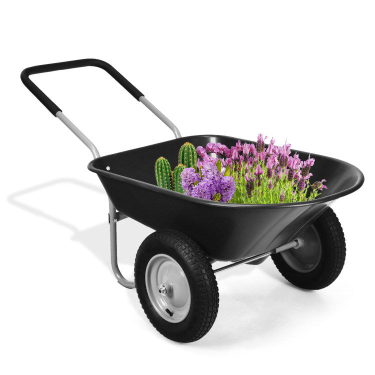 2 Tire Heavy-duty Dolly Utility Cart Wheelbarrow Garden Cart