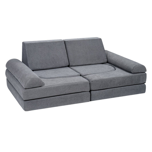 Kids Couch, 10Pcs Modular Kids Play Couch, Toddler Couch Sofa Bed