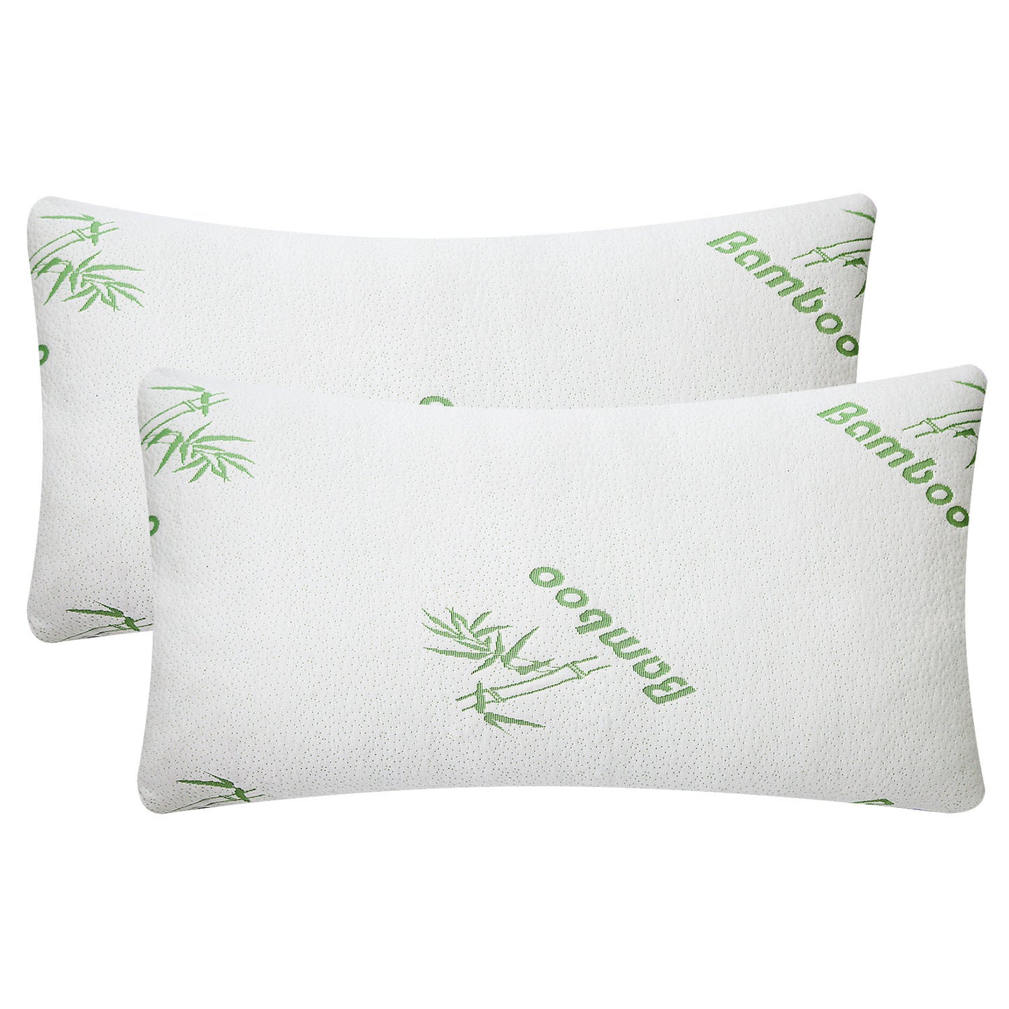 2Pcs Bamboo Memory Foam Pillow