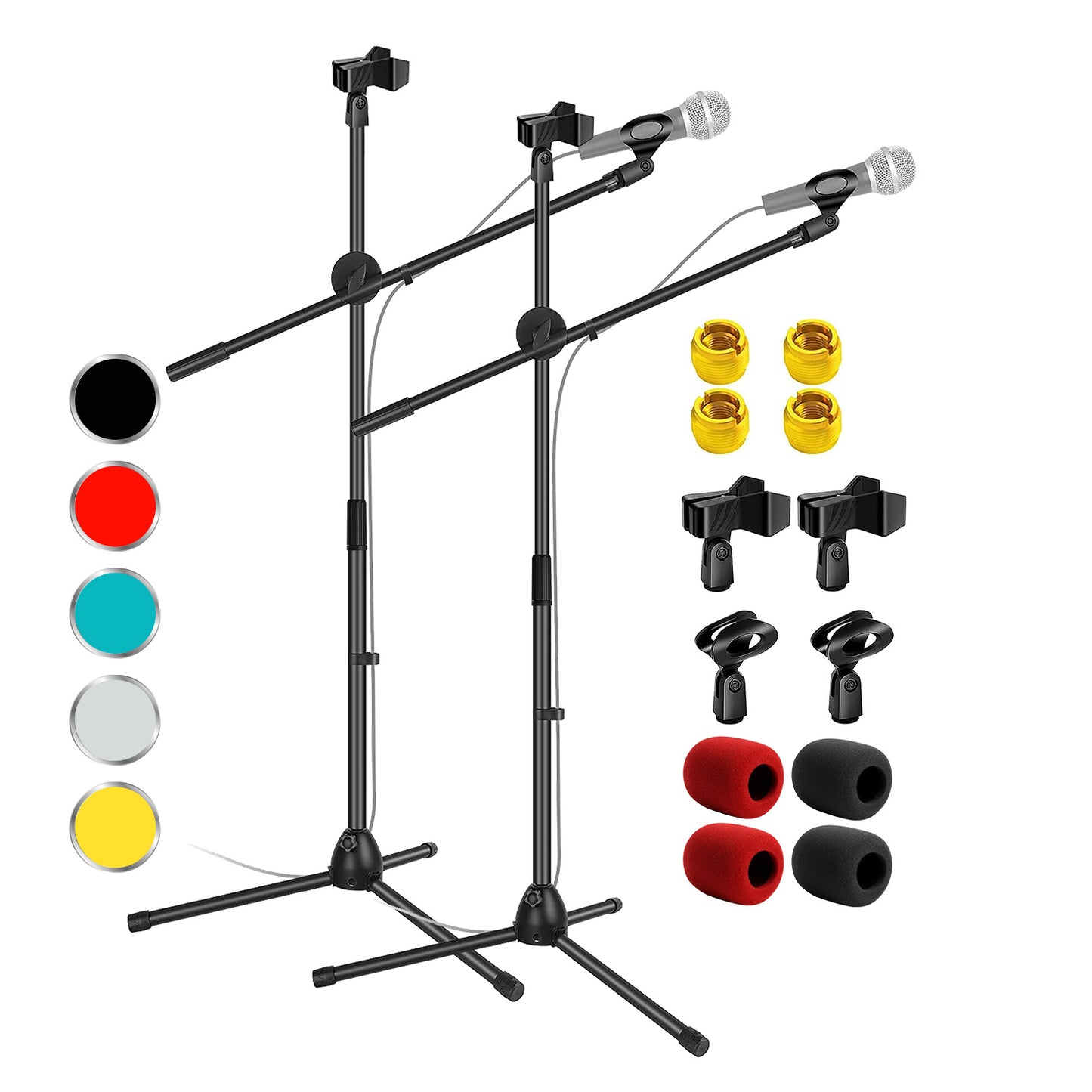 5 Core Tripod Mic Stand Heavy Duty Adjustable Floor Microphone