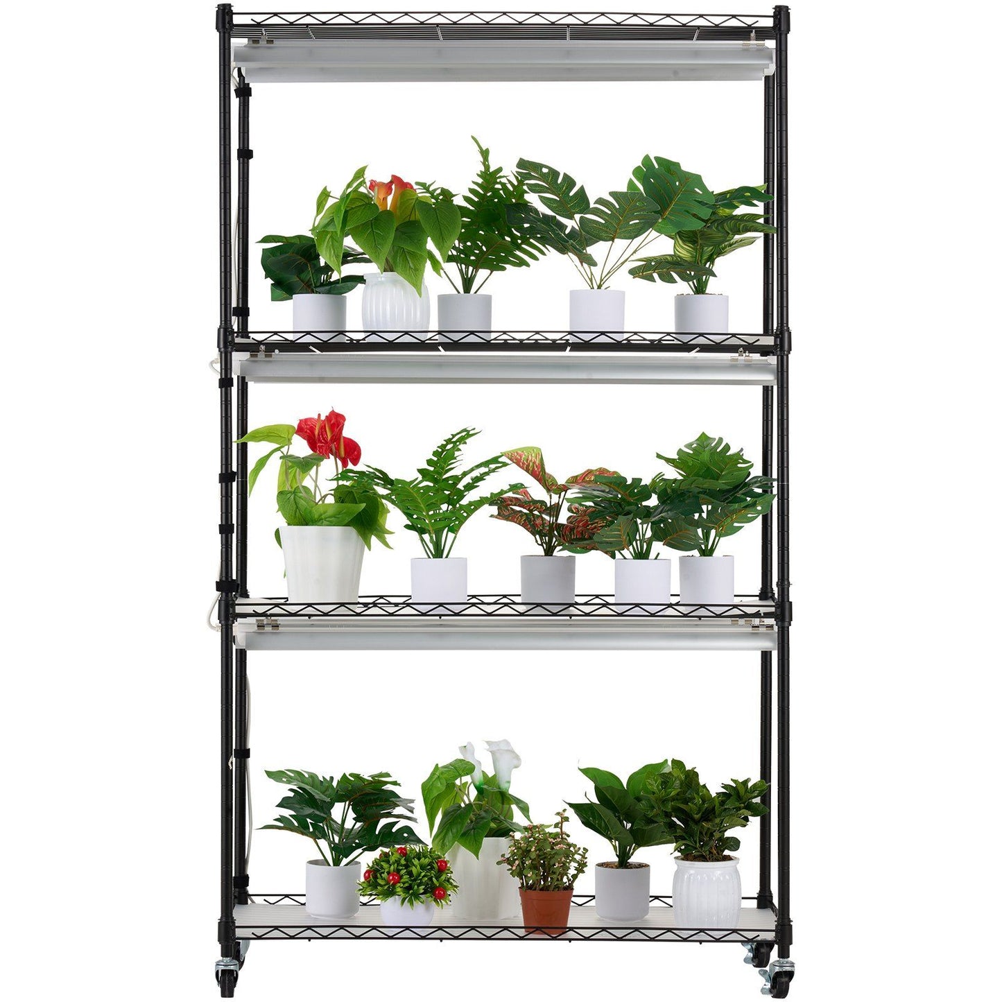 Plant Stand with Grow Lights 4 Tiers 180W 59.1" Tall Plant Grow Shelf