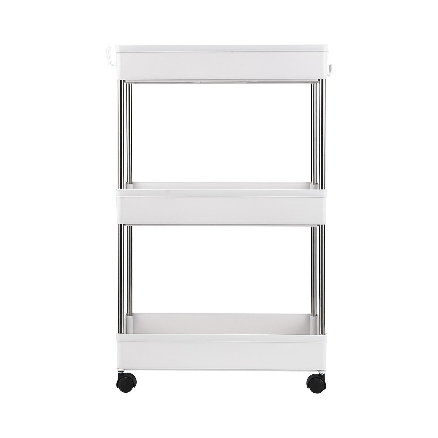 3-Tier Slide Out Storage Cart Rolling Utility Cart