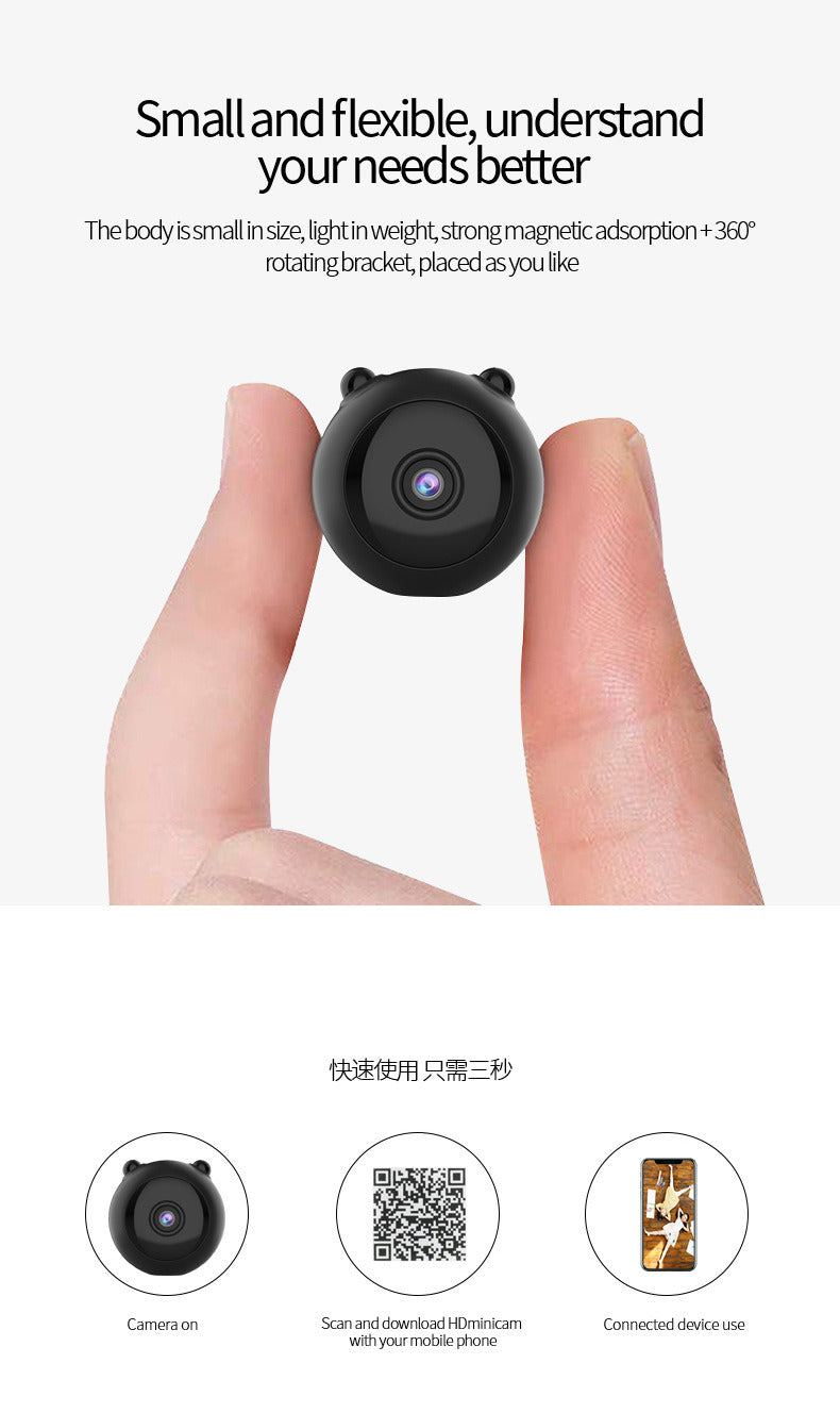 NA9 1080P HD Wifi Mini Wireless Surveillance Camera IR Infrared Night Vision Motion Detection IP Camera Home Security Small Cam built in 32GB