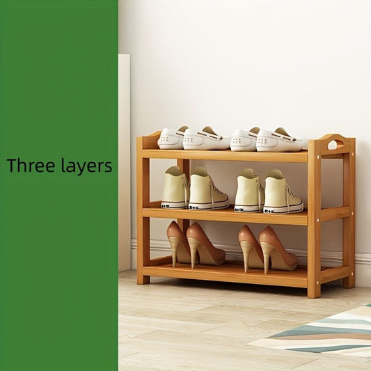 1 bamboo shoe rack for household floor-