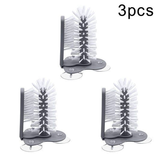 2 In 1 Cleaning Brush Cup Glass Cleaner Bottles Brush Suction Wall Lazy Brush Removable Washing Tools Kitchen Clean Accessories