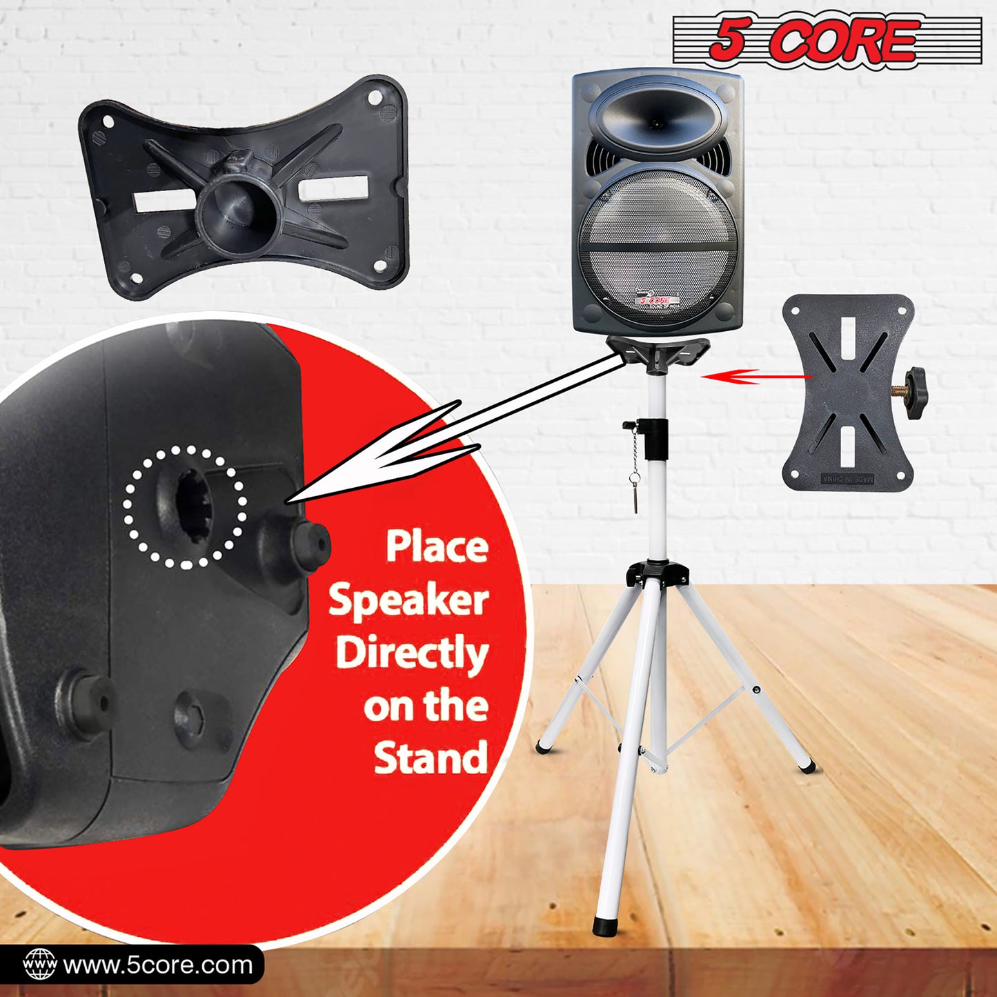 5 Core Speaker Stand Tripod Floor