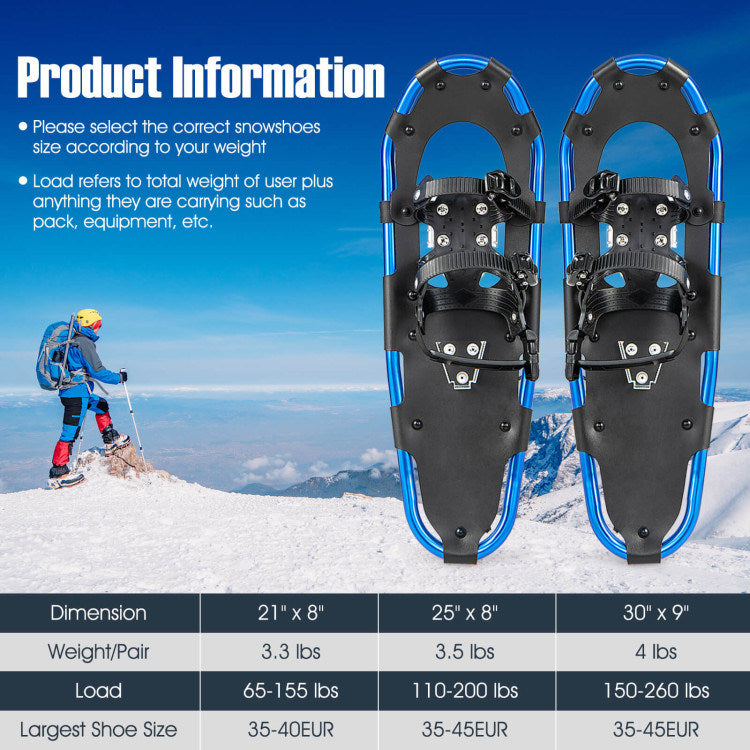 Hiking Lightweight Terrain Snowshoes With Flexible Pivot System