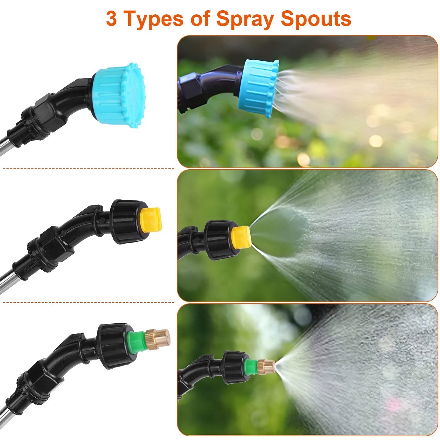 5L/1.3Gallon Electric Plant Sprayer Telescopic Rechargeable Garden Sprayer