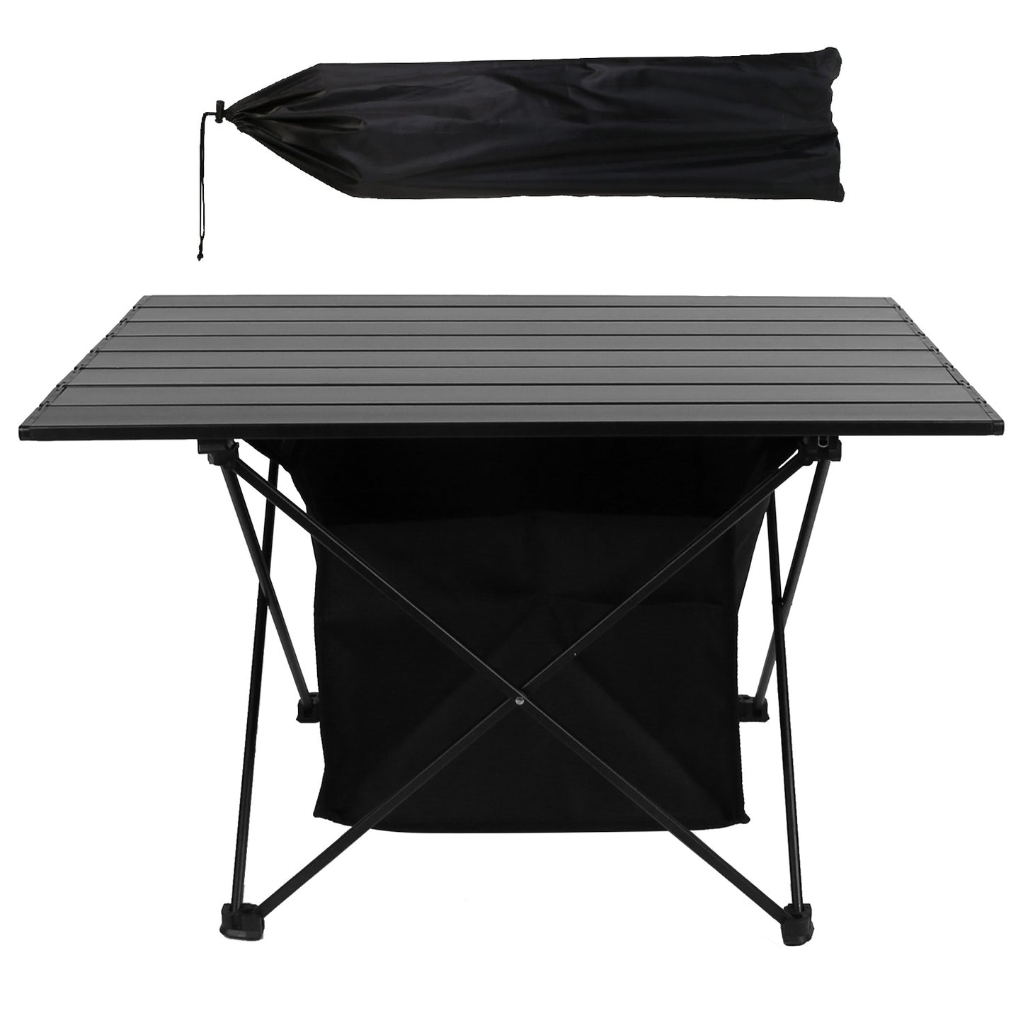 Rustproof Portable Aluminum Alloy Roll-Up Camping Table