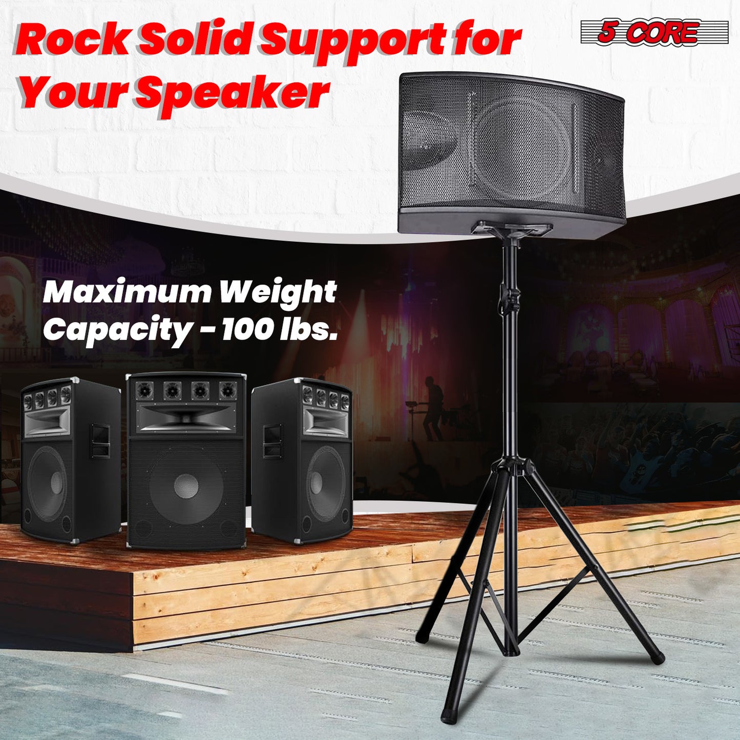 5 Core Speaker Stand Tripod Floor