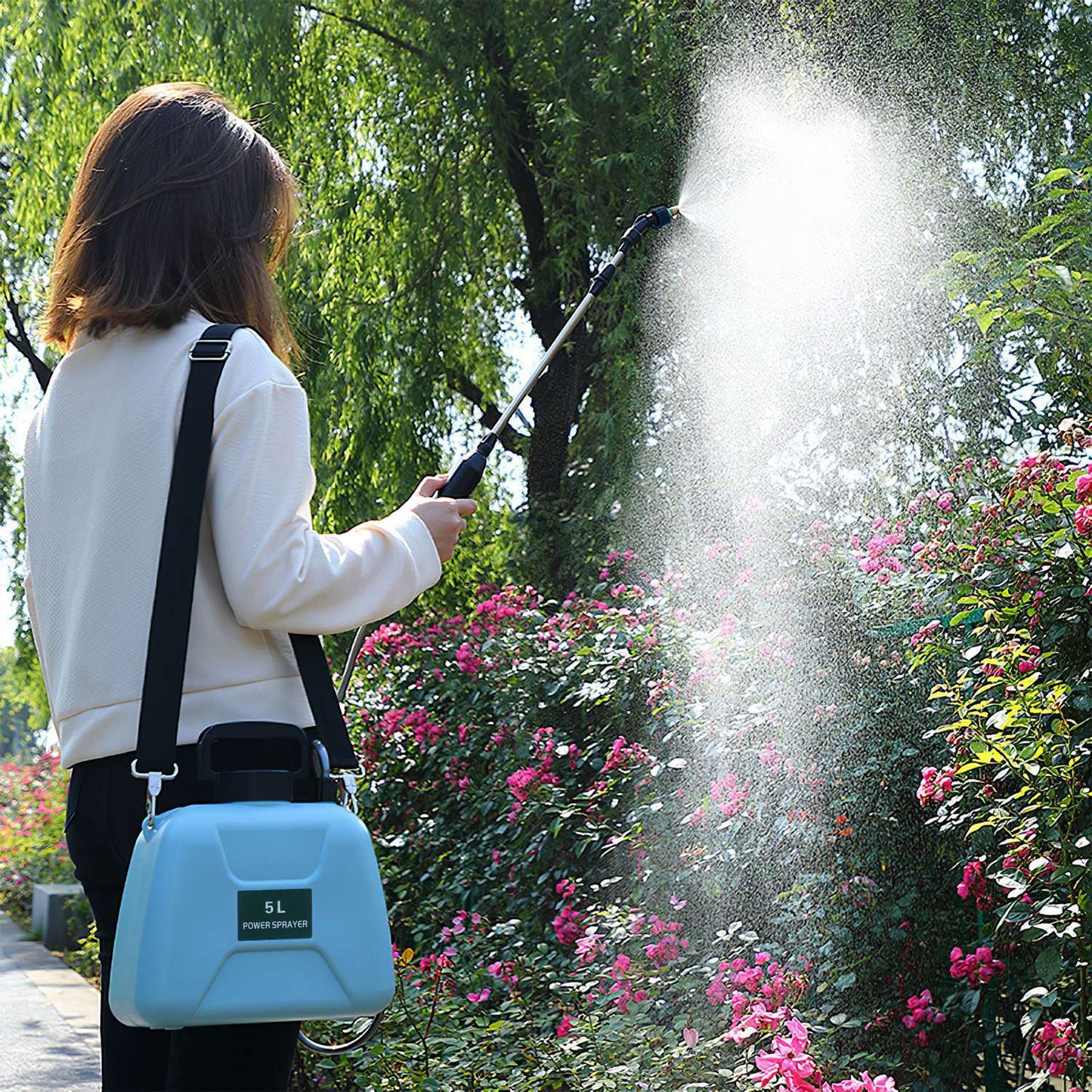 5L/1.3Gallon Electric Plant Sprayer Telescopic Rechargeable Garden Sprayer