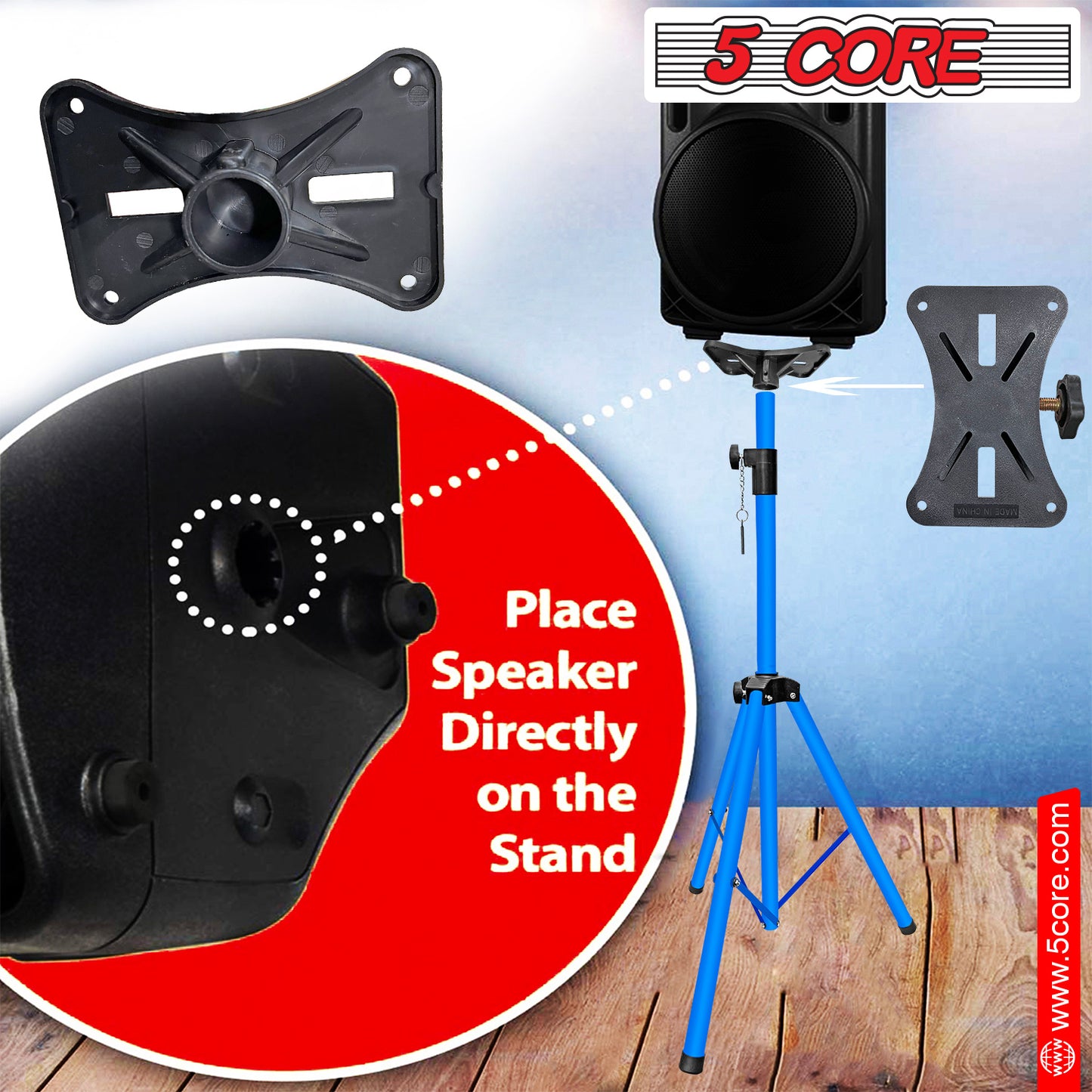 5 Core Speaker Stand Tripod Floor