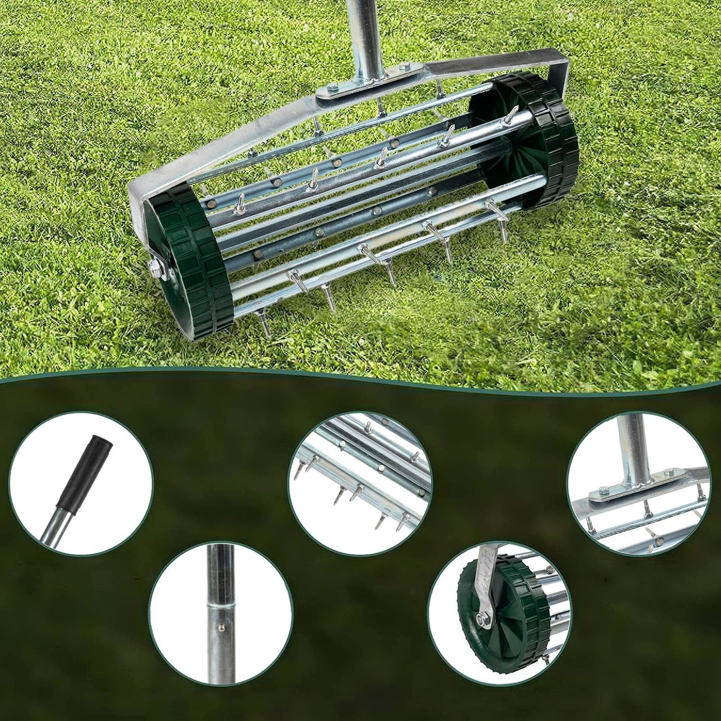 Heavy Duty Rolling Lawn Aerator