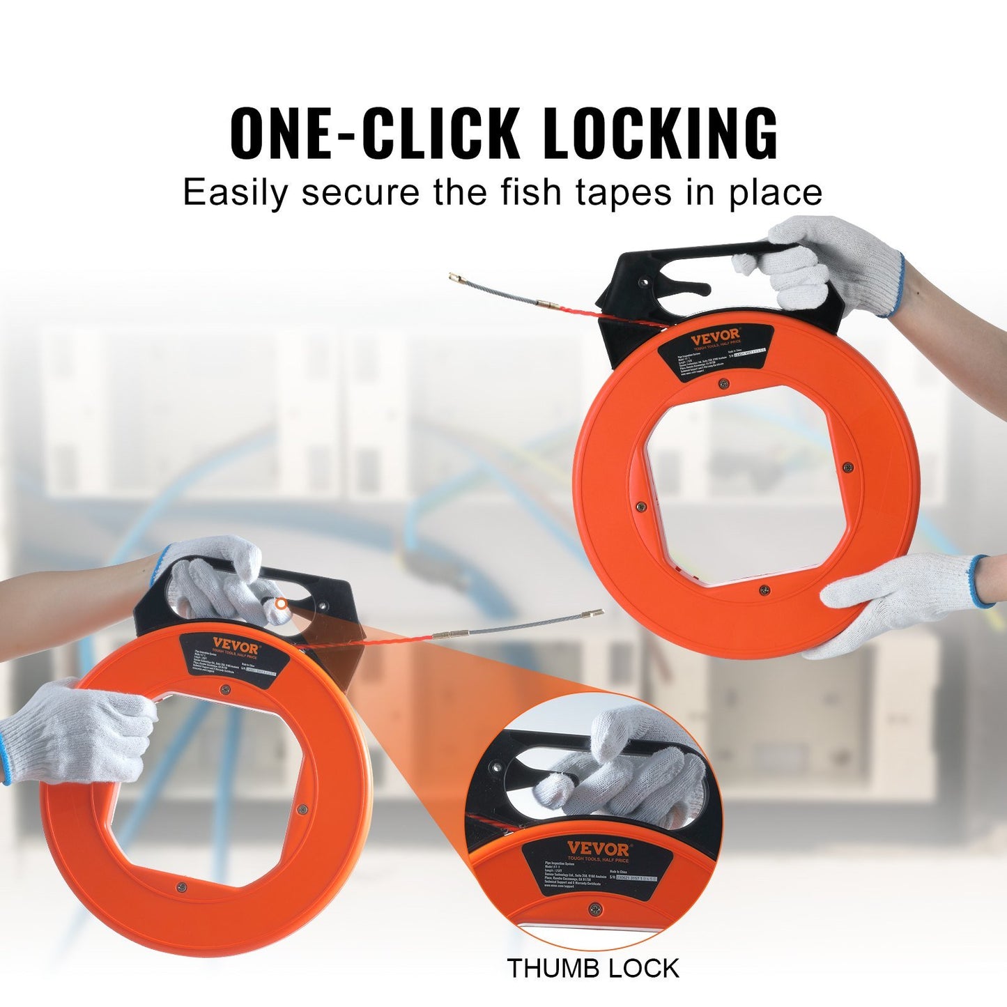 Fish Tape/ PET Wire Puller with Optimized Housing and Handle