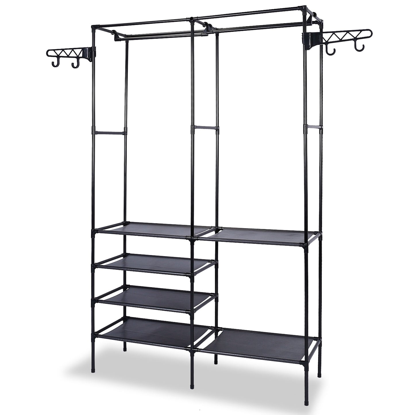 Metal Garment Rack Shoe Clothing Organizer