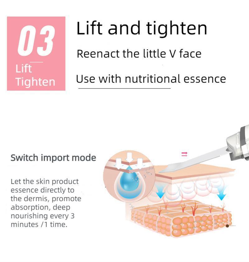 New ultrasonic peeling machine multifunctional facial blackhead peeling instrument