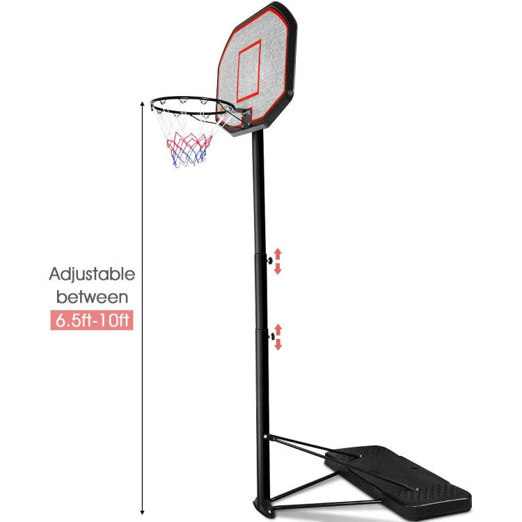 43 Inch Indoor/Outdoor Height Adjustable Basketball Hoop