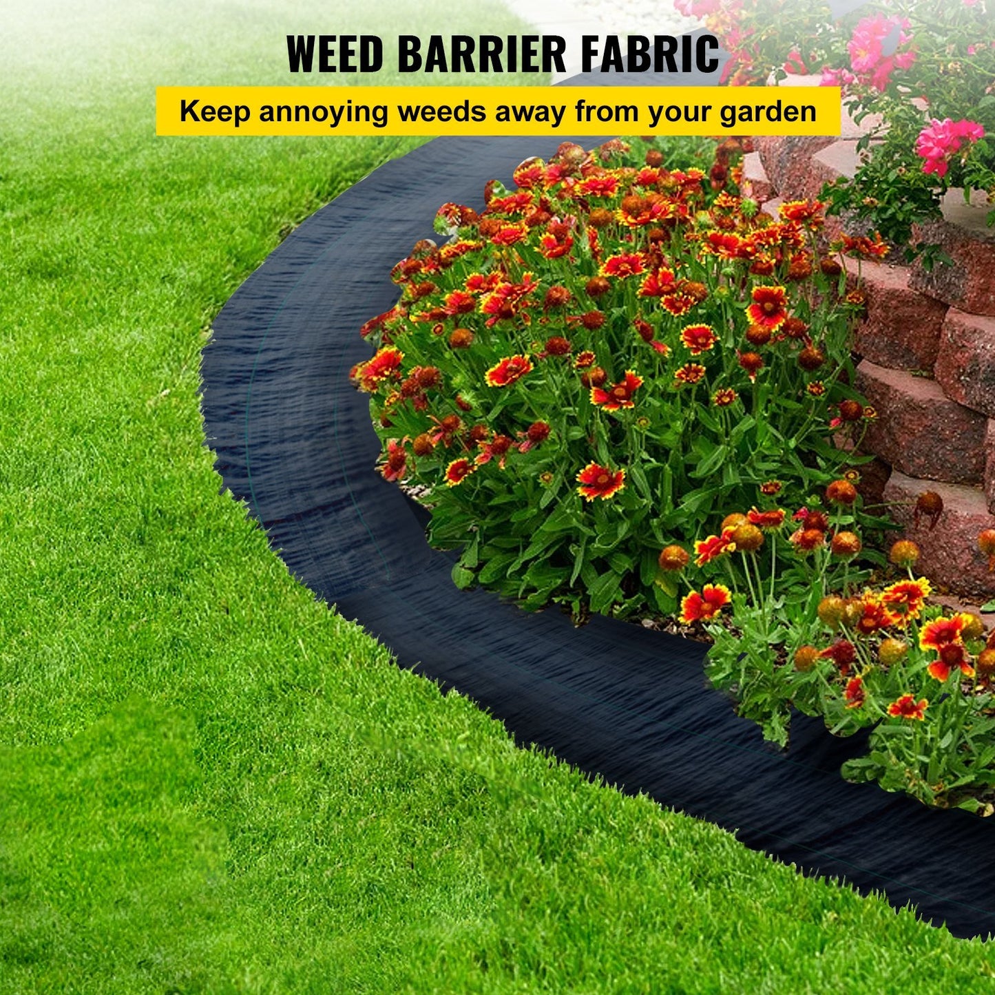 2*3FTx300FT Premium Weed Barrier Fabric