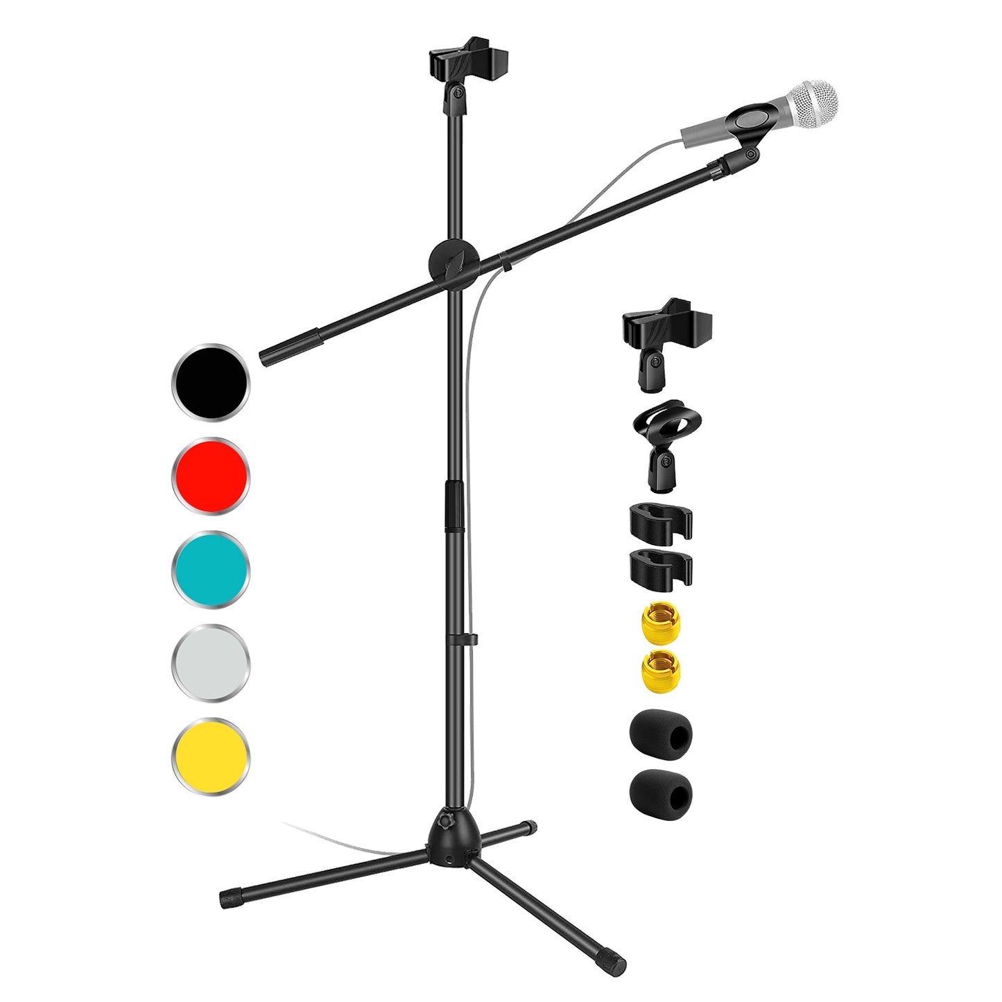 5 Core Tripod Mic Stand Heavy Duty Adjustable Floor Microphone