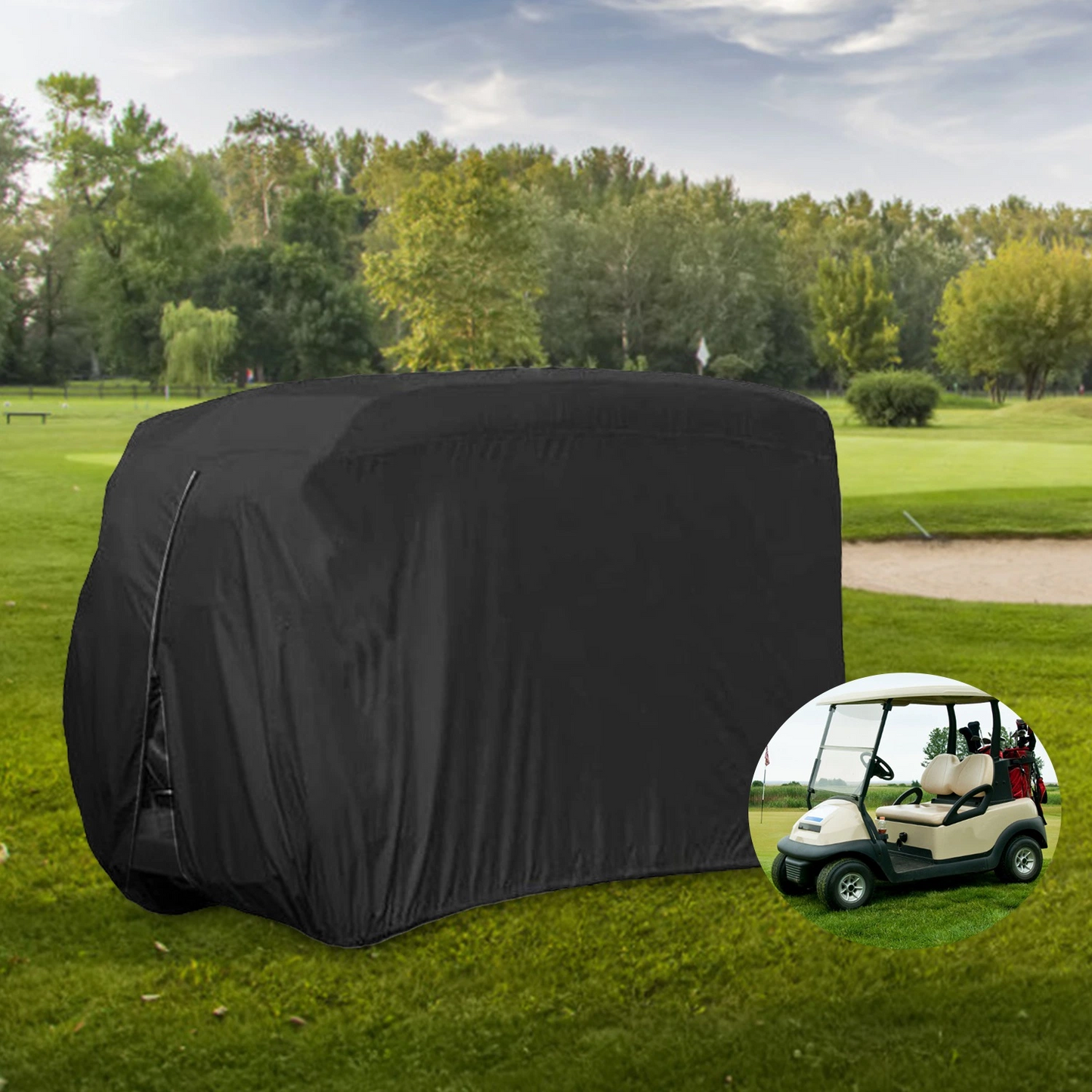 Universal 4-seater golf cart cover 210D  and UV resistant outdoor cover suitable for golf carts