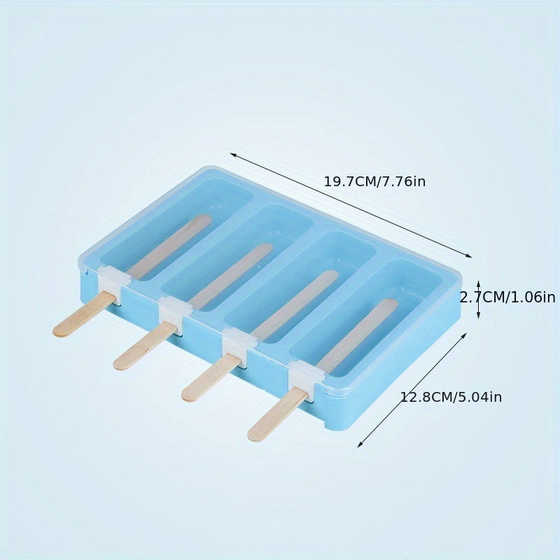 1pc Plastic PP Flat Lying Multi-layer Stacking With Dust-proof Cover; Ice Cream Mold; Homemade Ice Cream Mold