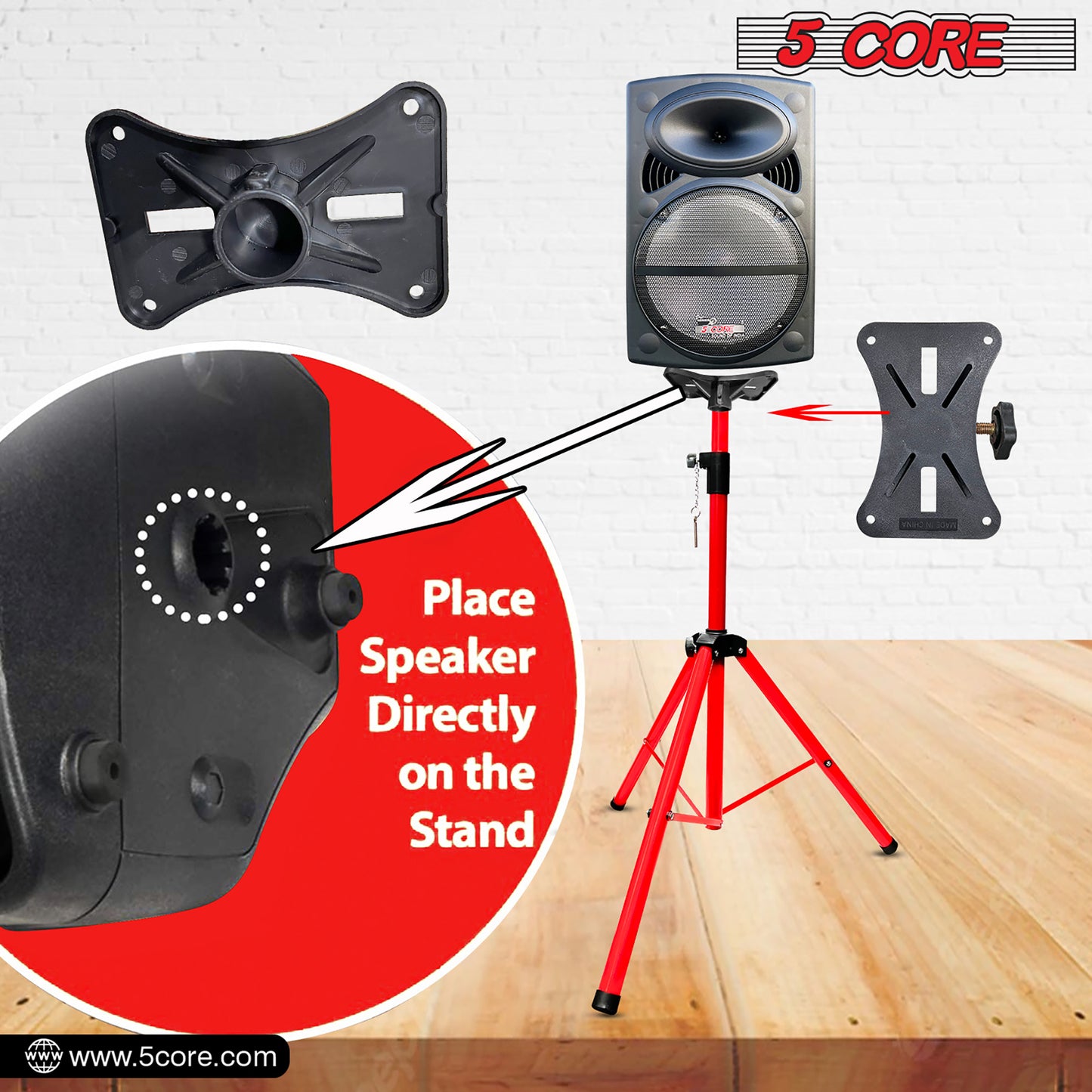 5 Core Speaker Stand Tripod Floor