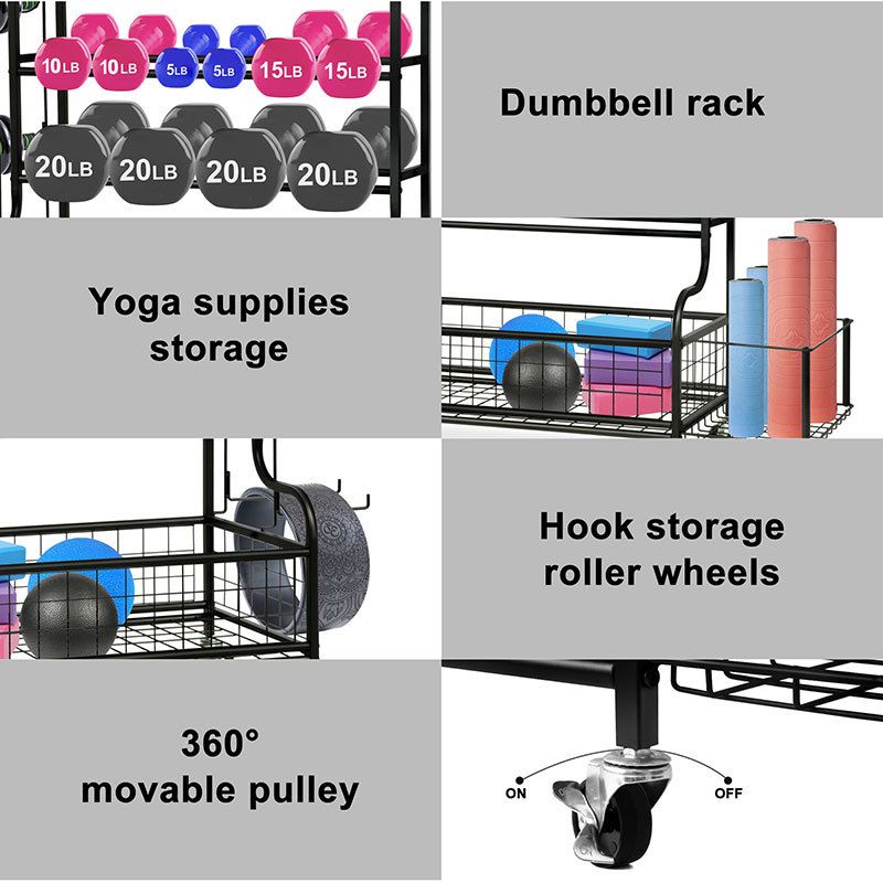 1 piece removable golf equipment storage rack basketball dumbbell roller sports gym storage rack