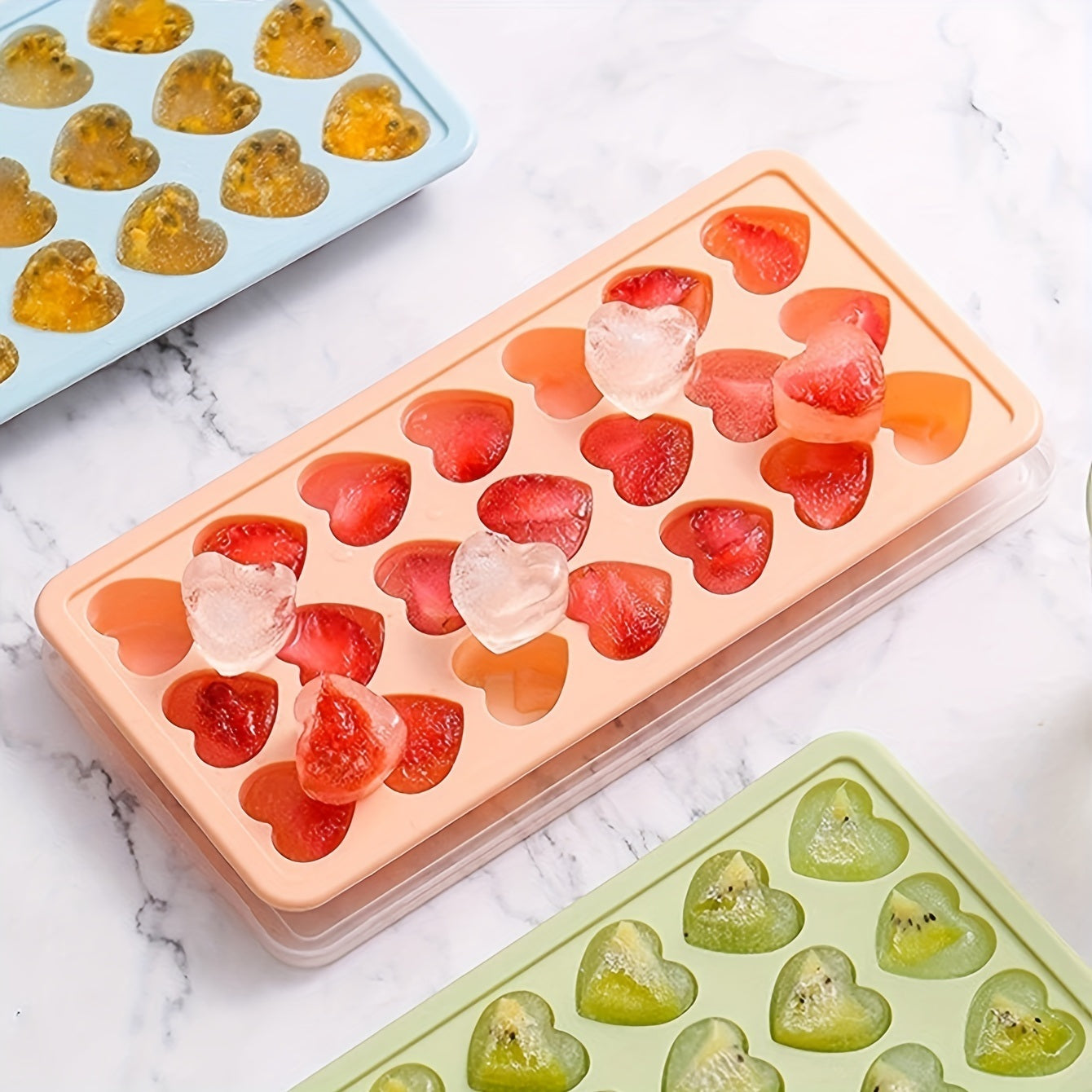 1pc High Quality Silicone 21 Even Love Ice Cube Ice Tray Mold Heart Shaped Silicone Ice Box