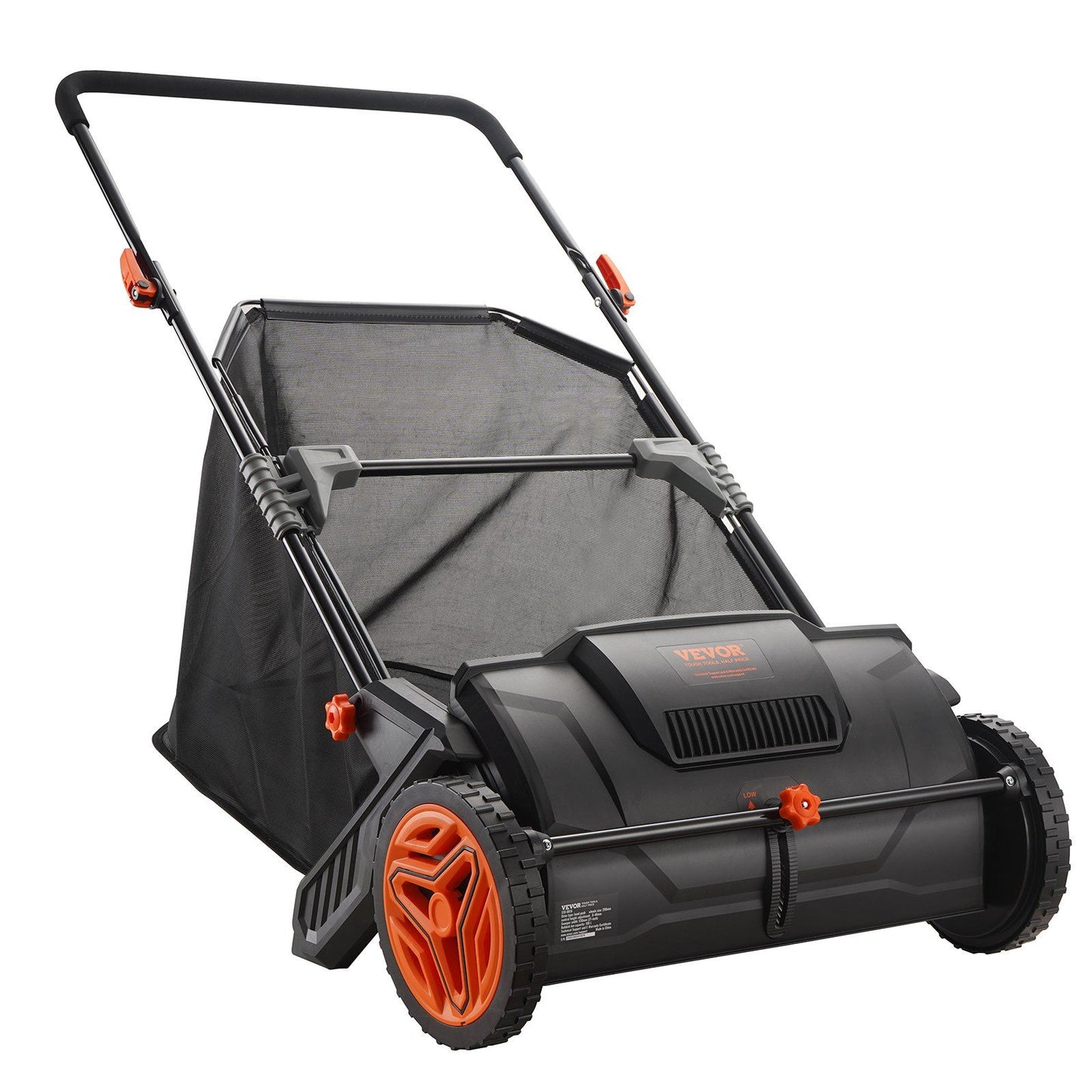 Push Lawn Sweeper/ 21-inch Leaf & Grass Collector