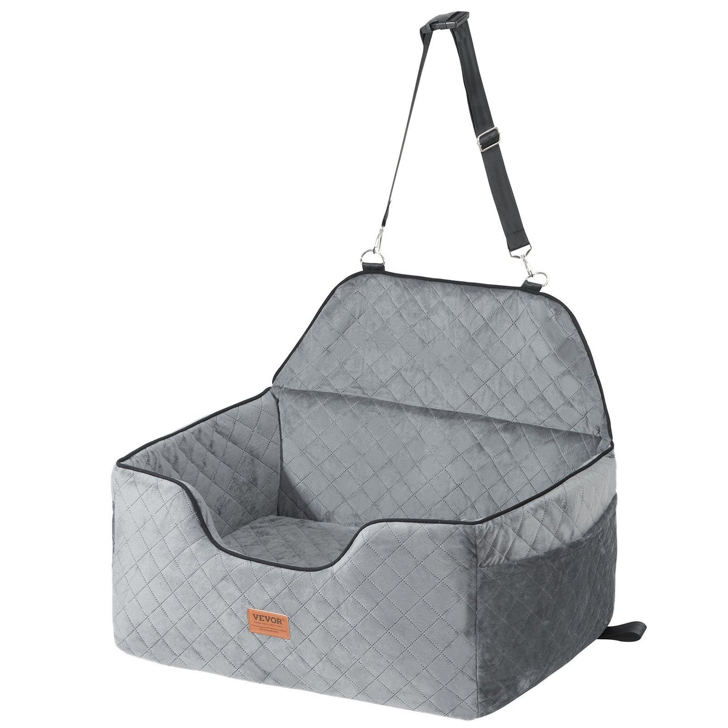 Dog Booster Car Seat Pet Car Seat for Medium Large Dog up to 55 lbs Gray