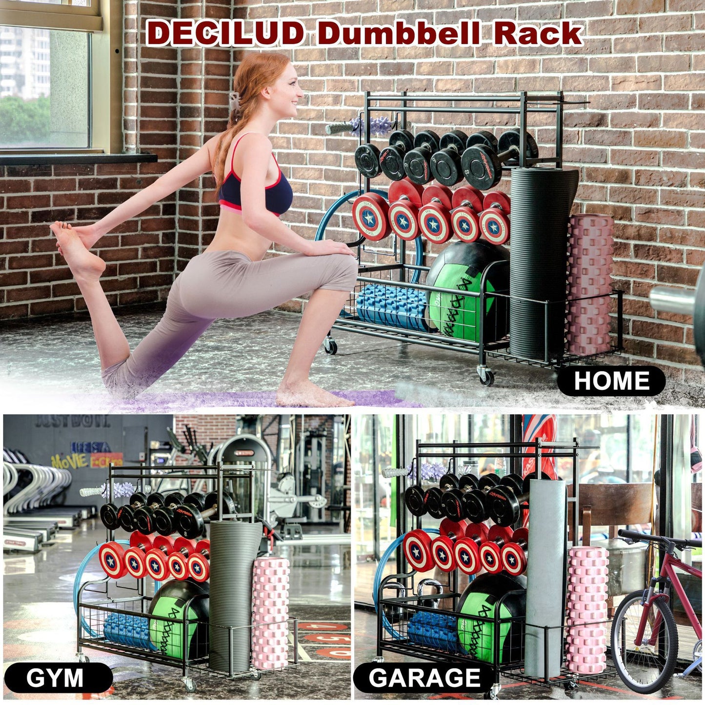 1 piece removable golf equipment storage rack basketball dumbbell roller sports gym storage rack