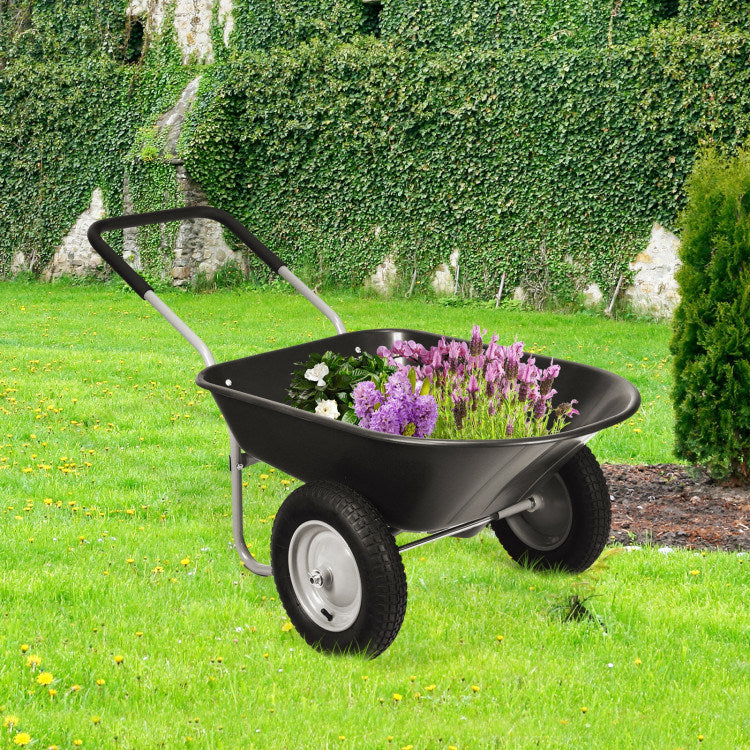 2 Tire Heavy-duty Dolly Utility Cart Wheelbarrow Garden Cart