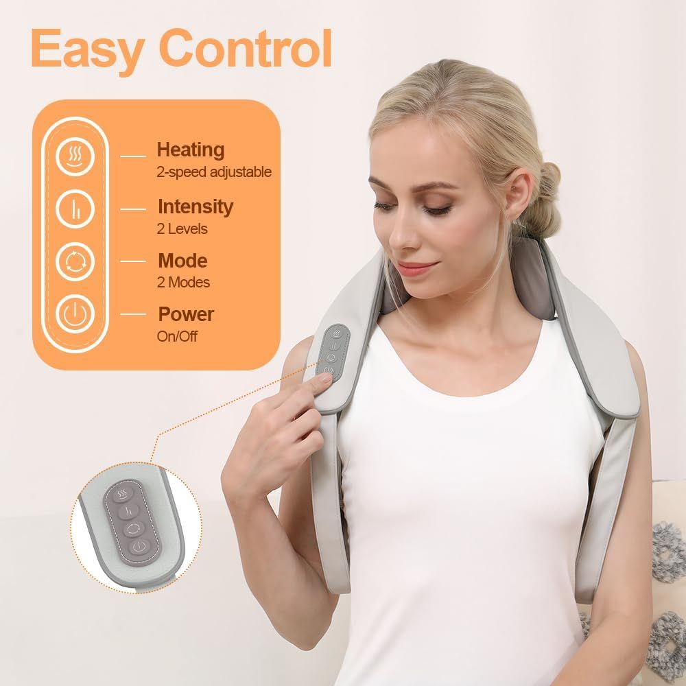 Neck Shoulder Back Massager With Heat