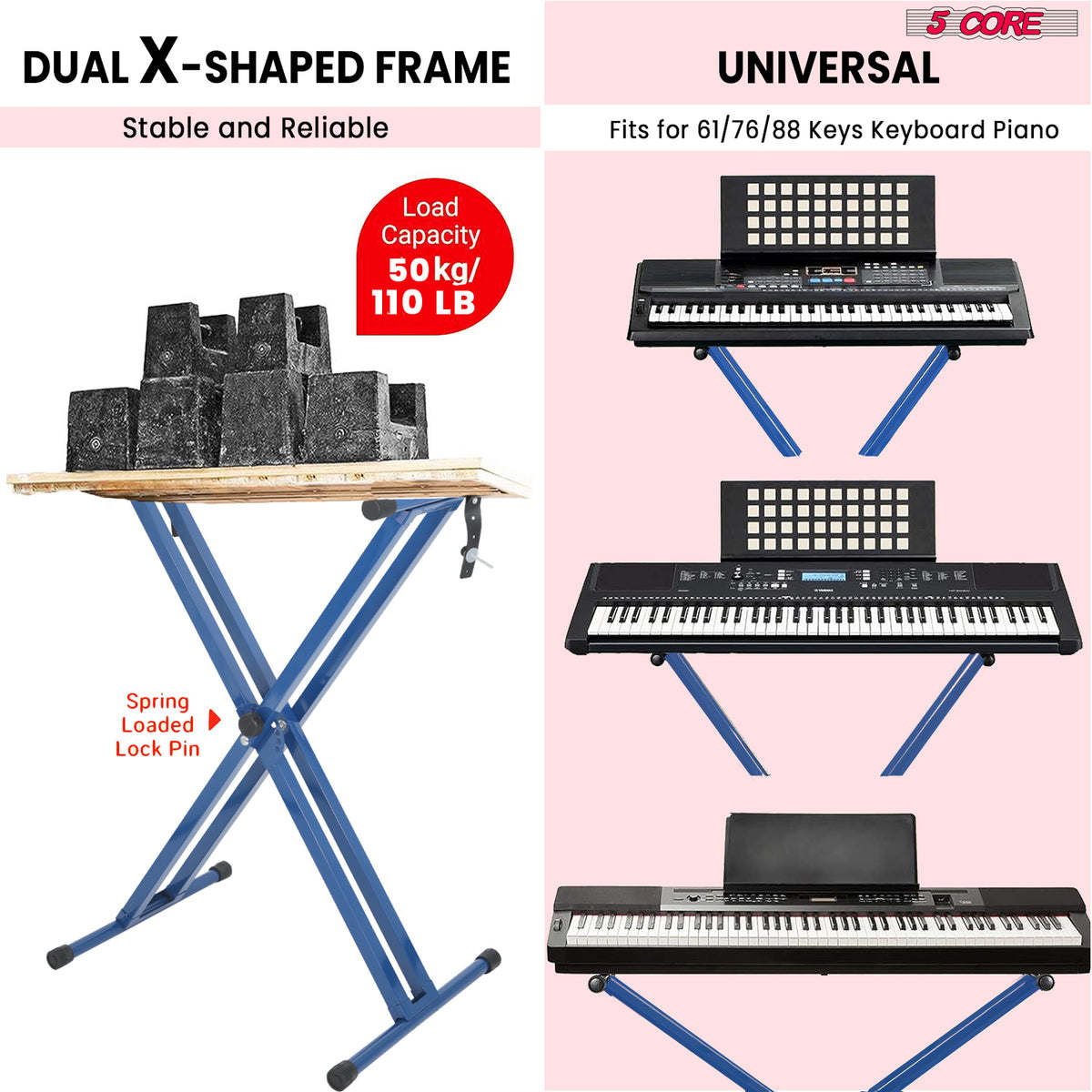 Adjustable X Style Heavy Duty Electric Key Board Casio Synth Holder