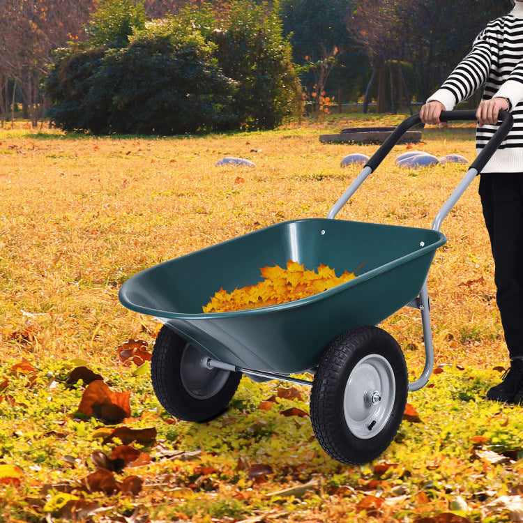 2 Tire Heavy-duty Dolly Utility Cart Wheelbarrow Garden Cart