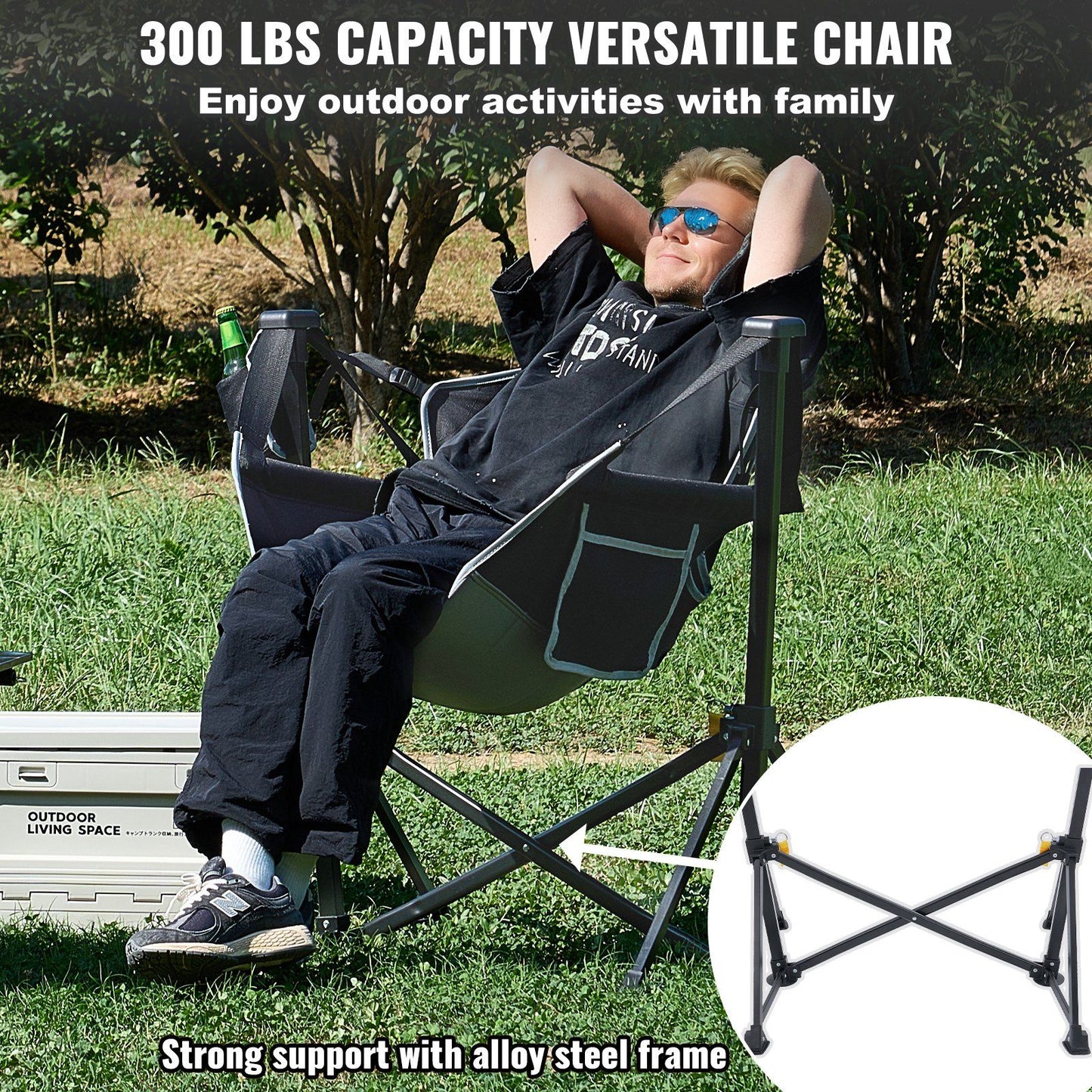 Camping Chair Hammock Chair 300 lbs Load Capacity Hammock Folding Chair