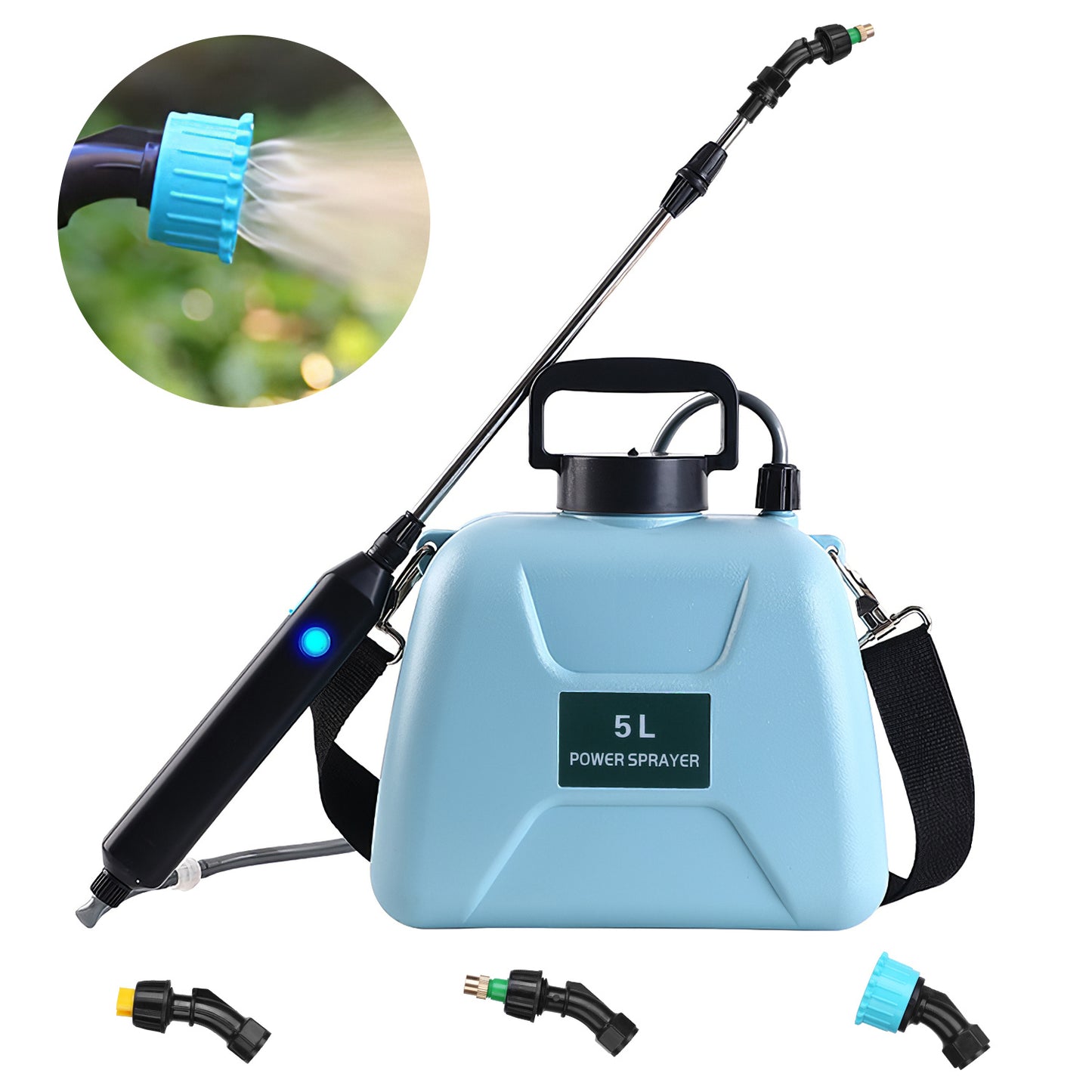 5L/1.3Gallon Electric Plant Sprayer Telescopic Rechargeable Garden Sprayer