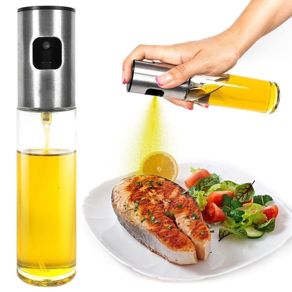 Reusable Glass Oil Sprayer - 100ml/3.5oz - Ideal for Cooking - Olive Oil Mister Spray Bottle - Dispenser Spray Bottle