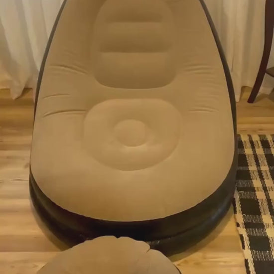 Portable Outdoor Inflatable Sofa Chair Comfortable and Stylish Khaki