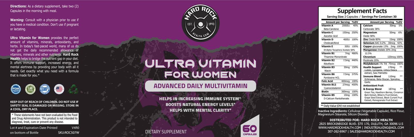 Ultra Vitamin for Women- Daily Multivitamins