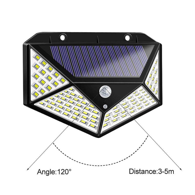 Outdoor Solar 100 LED Motion Sensor Light