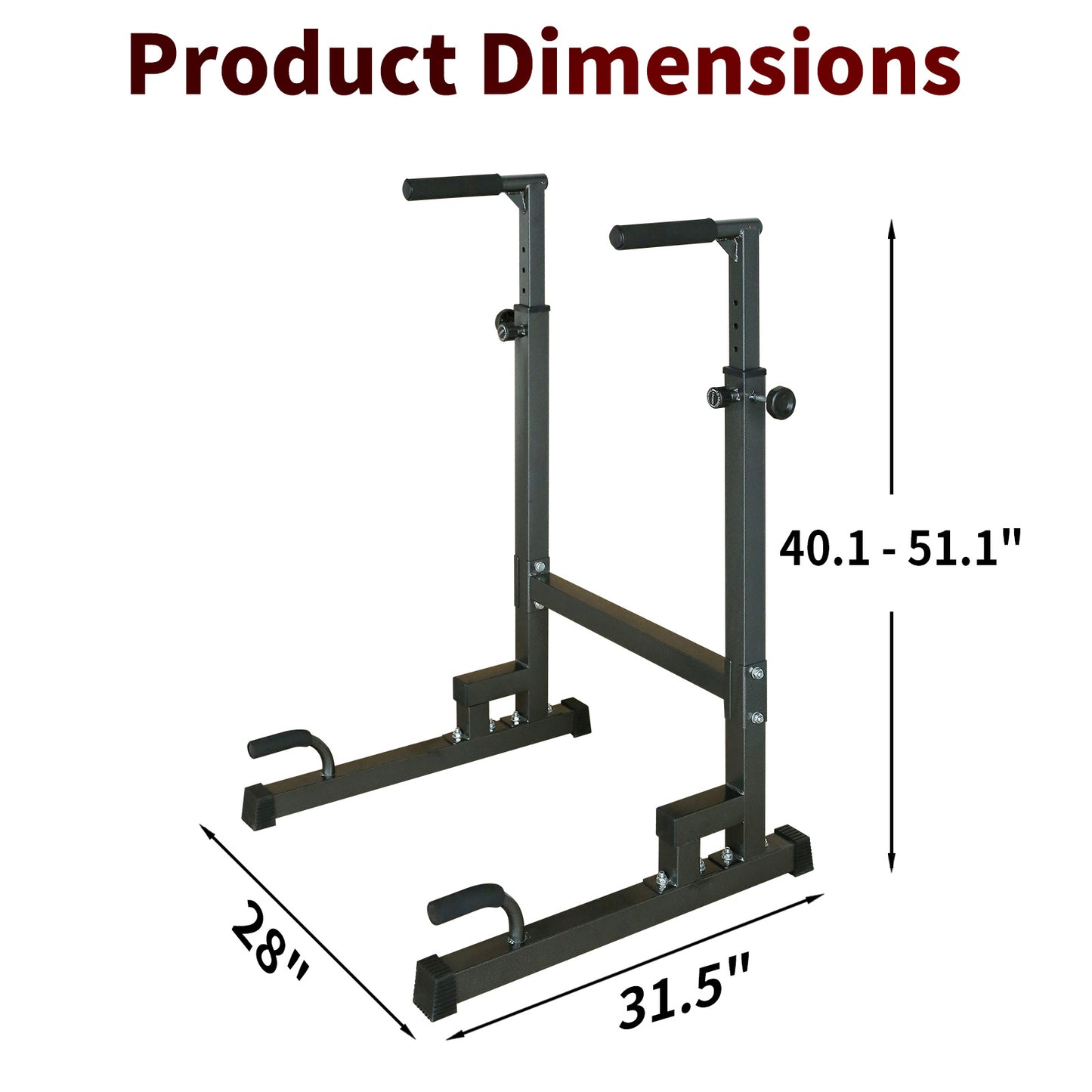 Power Tower Dip Station with Bench Pull Up Bar Stand Adjustable Height Heavy Duty Multi-Function Fitness Training Equipment