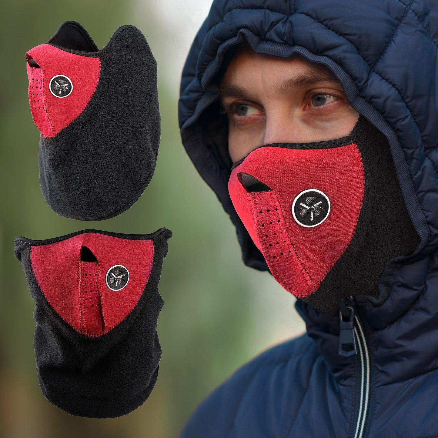 Half Face Mask Breathable Windproof Dustproof Neck Warmer for Bike Motorcycle Racing- Hard Rock Health