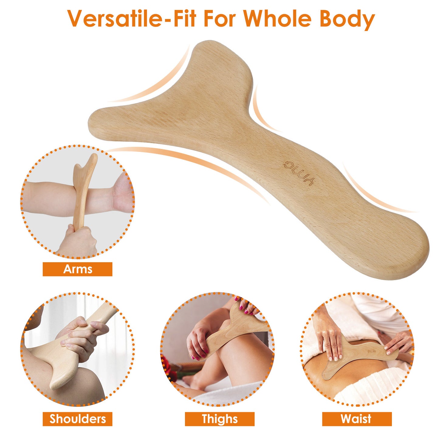 Wood Therapy Massage Tool Lymphatic Drainage Paddle Wooden Scraping Tools Therapy Massager- Hard Rock Health