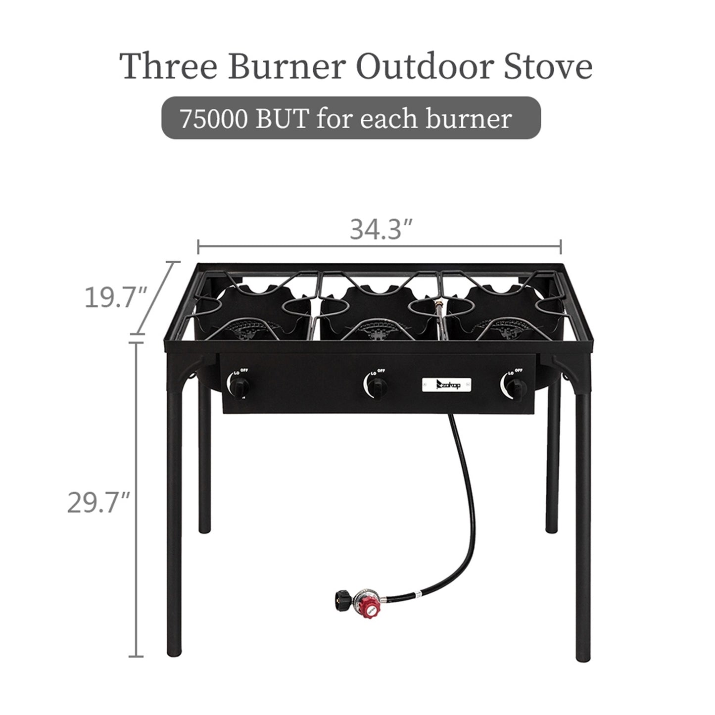 Outdoor Camp Stove High Pressure Propane Gas Cooker Portable Cast Iron Patio Cooking Burner
