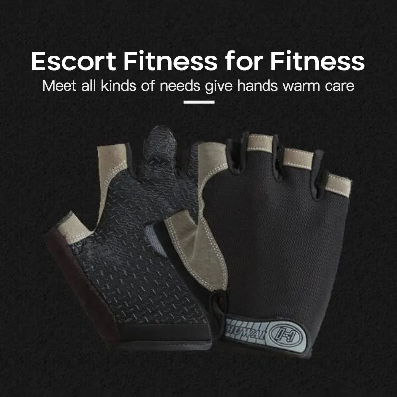 Breathable Fitness Gloves Gym Weightlifting Thin Non-slip Half Finger Gloves