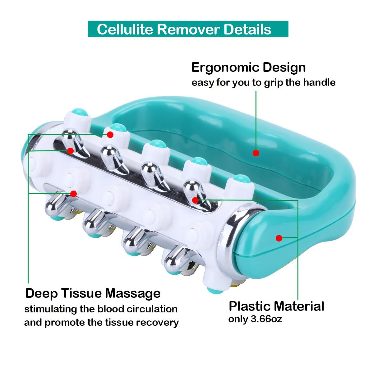 Cellulite Massager/ Release And Muscle Massage Roller/ Mini Trigger Point Deep Tissue Myofascial Release Tool