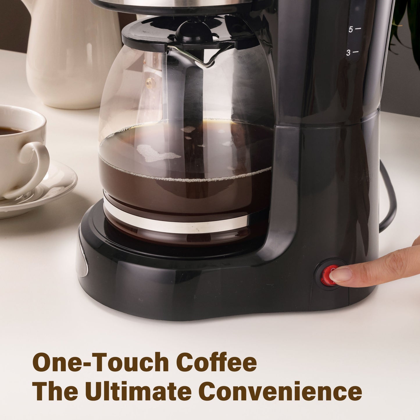 Drip Coffee Maker 12 Cup, Anti-Drip Coffee Machine, Auto Keep Warm Function