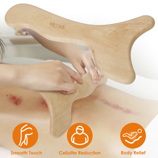Wood Therapy Massage Tool Lymphatic Drainage Paddle Wooden Scraping Tools Therapy Massager- Hard Rock Health